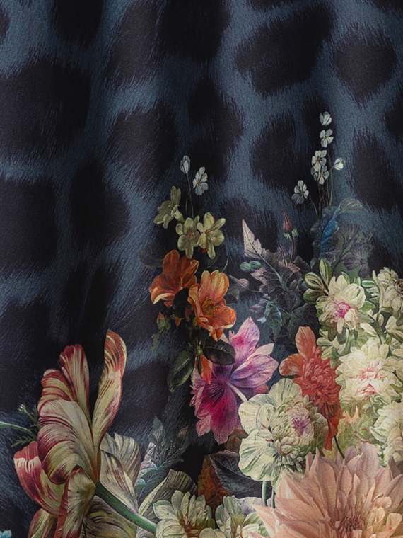 Karmamia Savannah Skirt, Navy Flower Leopard